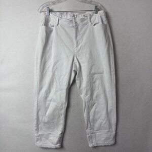 J.Jill Denim Jeans Authentic Fit‎ Cropped Raw Hem Straight white Womens Sz 16